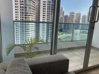 See the bay of panama from this apartment located on the 26th floor of the bayfront tower building. 